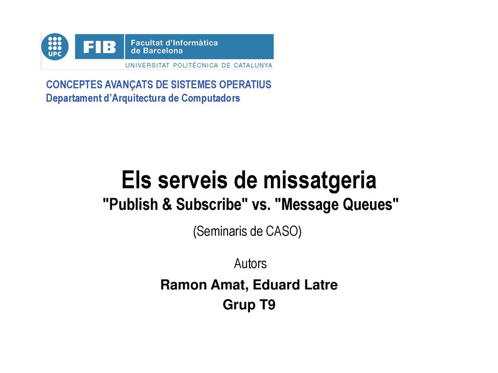 Els serveis de missatgeria Publish & Subscribe vs. Message Queues