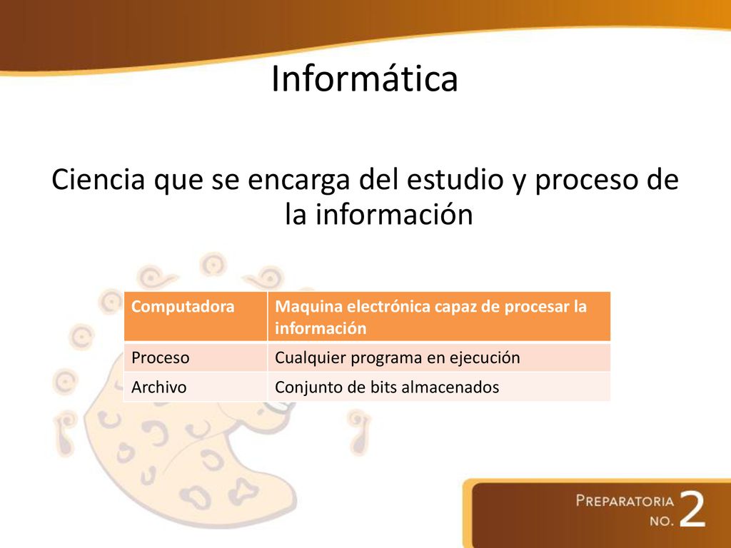 Ciencia que se encarga del estudio y proceso de la información