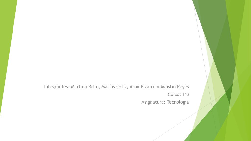 Integrantes: Martina Riffo, Matías Ortiz, Arón Pizarro y Agustín Reyes