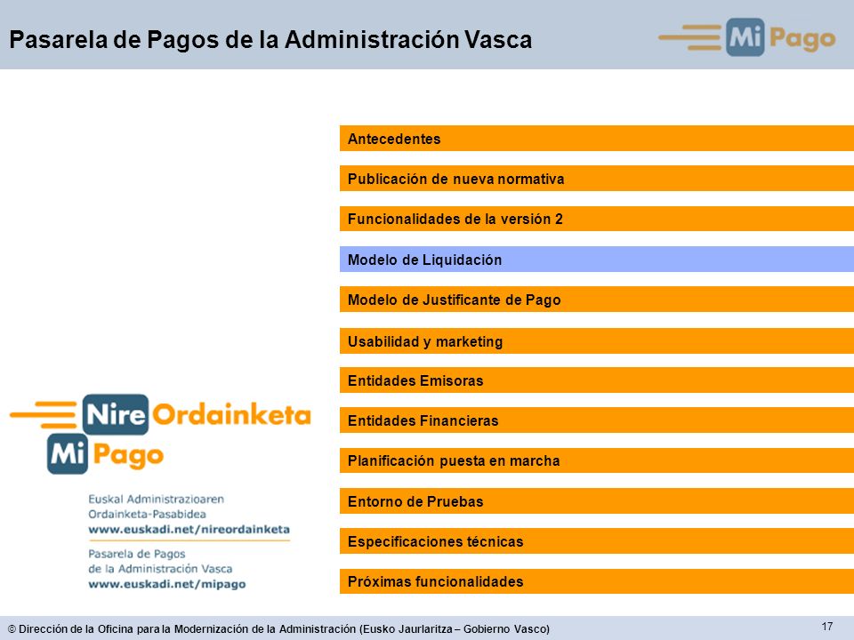 Antecedentes Publicación de nueva normativa. Funcionalidades de la versión 2. Modelo de Liquidación.
