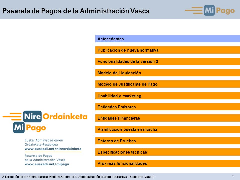 Antecedentes Publicación de nueva normativa. Funcionalidades de la versión 2. Modelo de Liquidación.