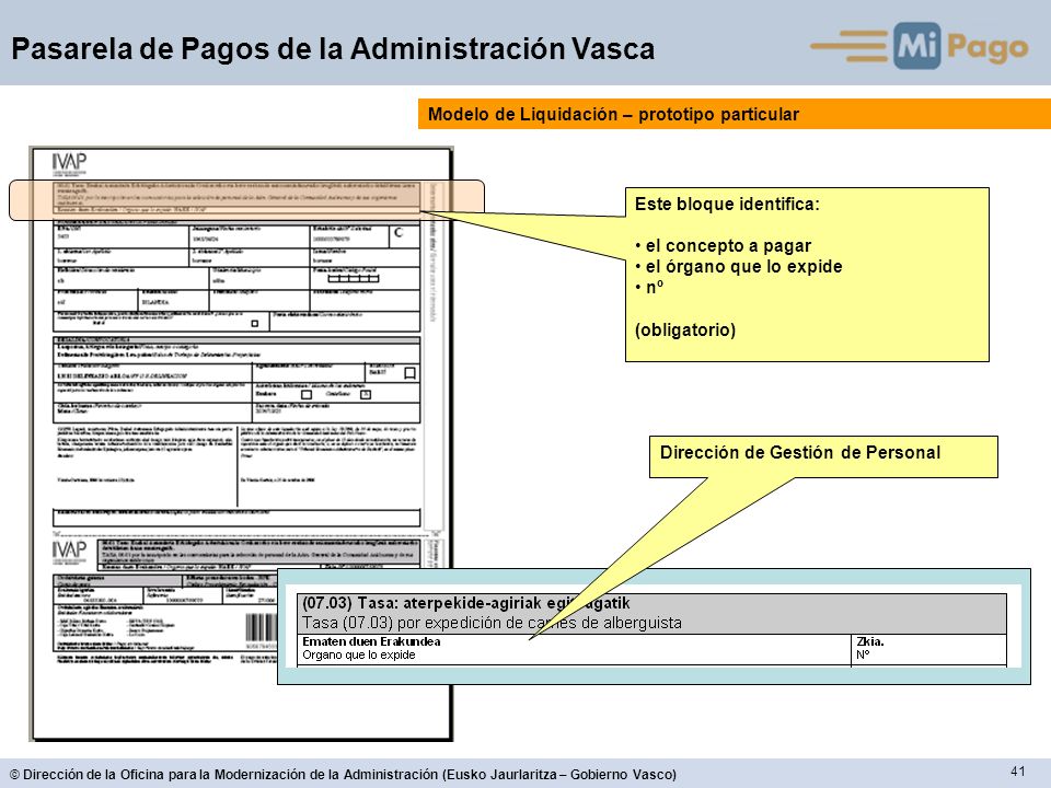 Modelo de Liquidación – prototipo particular