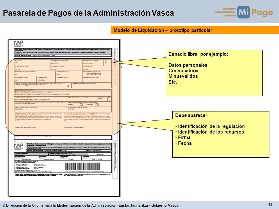 Modelo de Liquidación – prototipo particular