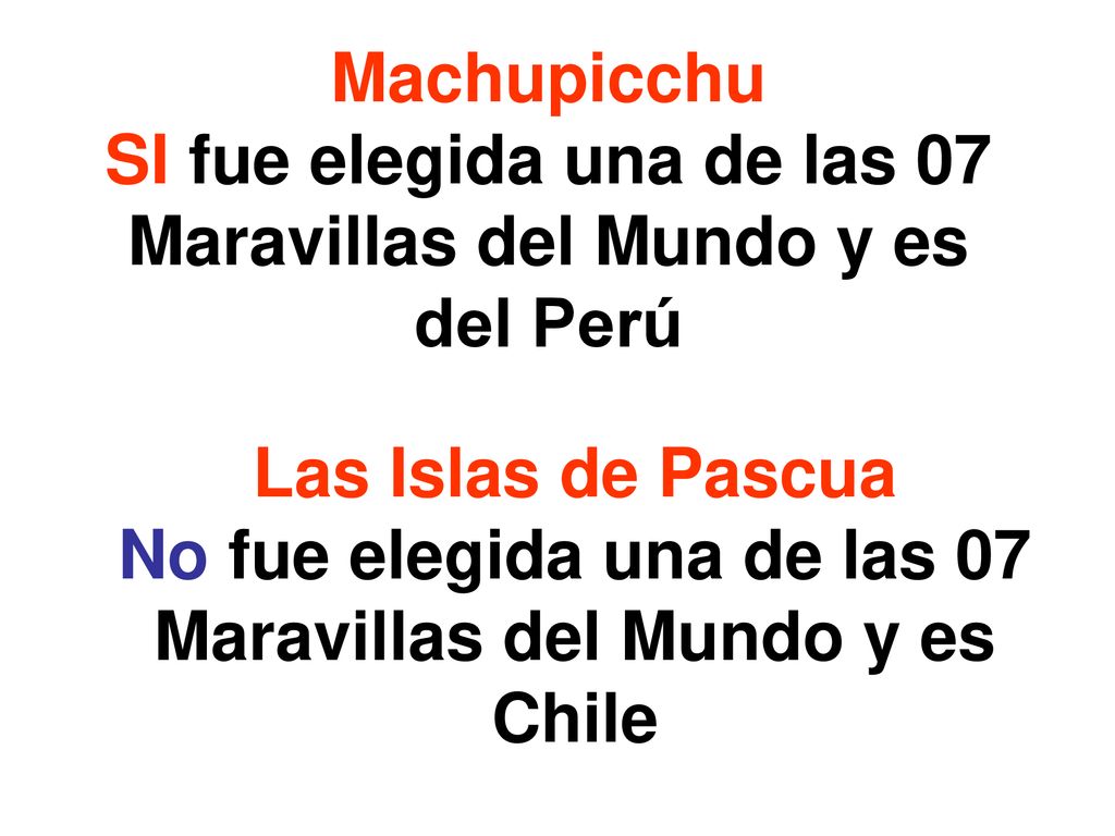 Machupicchu SI fue elegida una de las 07 Maravillas del Mundo y es del Perú