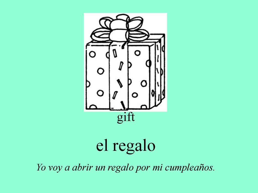 Yo voy a abrir un regalo por mi cumpleaños.