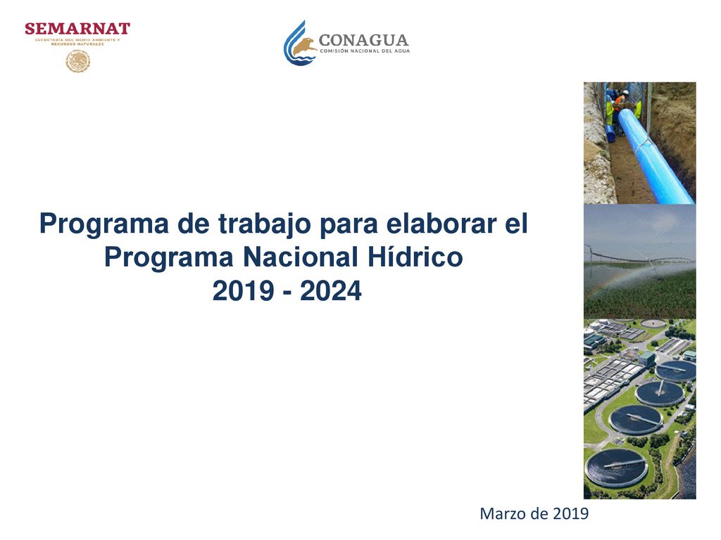Programa de trabajo para elaborar el Programa Nacional Hídrico