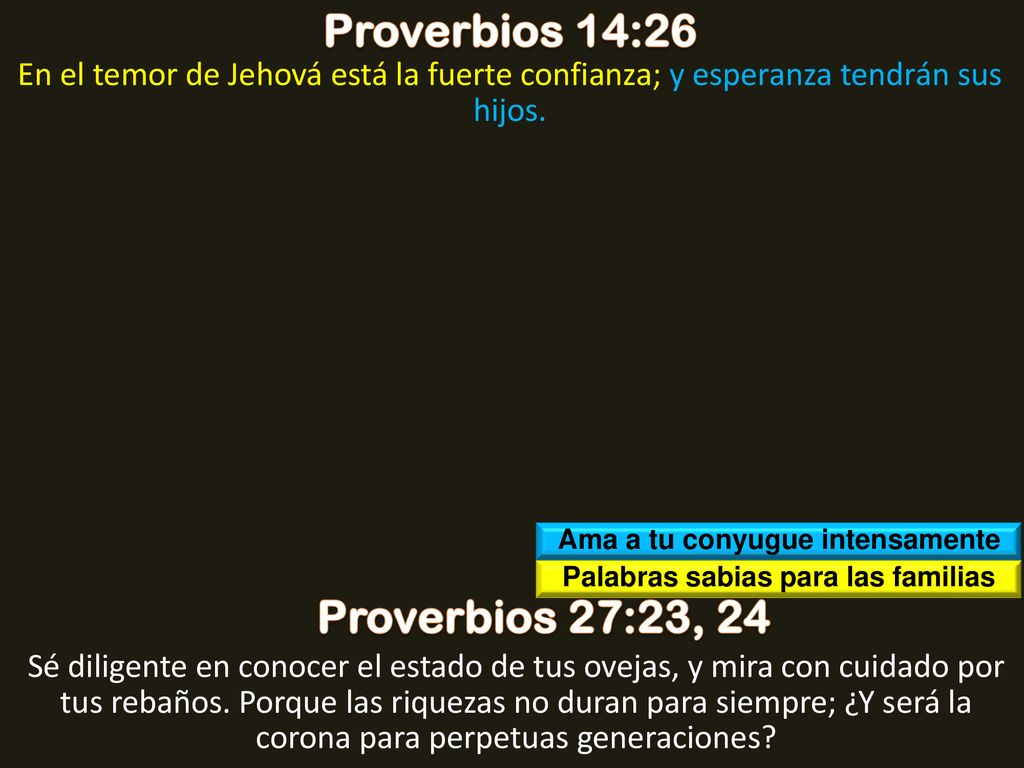 Ama a tu conyugue intensamente Palabras sabias para las familias