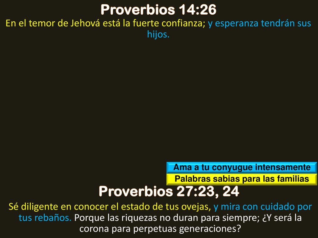 Ama a tu conyugue intensamente Palabras sabias para las familias