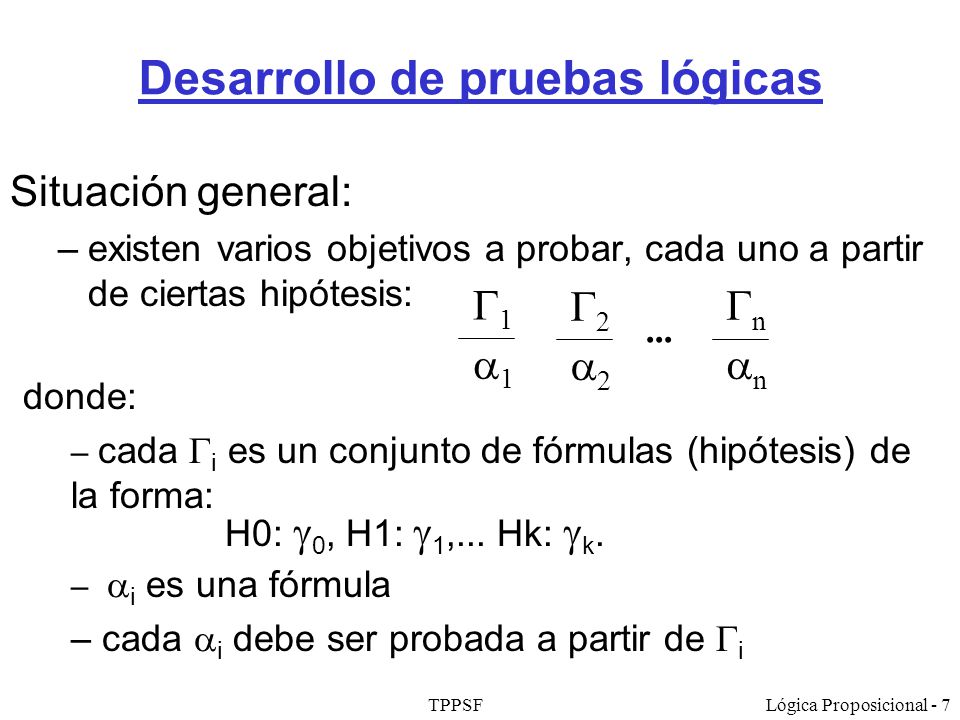Desarrollo de pruebas lógicas
