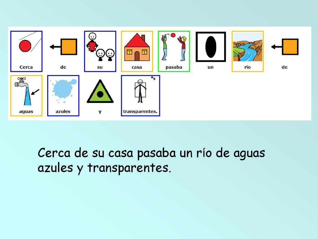 Cerca de su casa pasaba un río de aguas azules y transparentes.