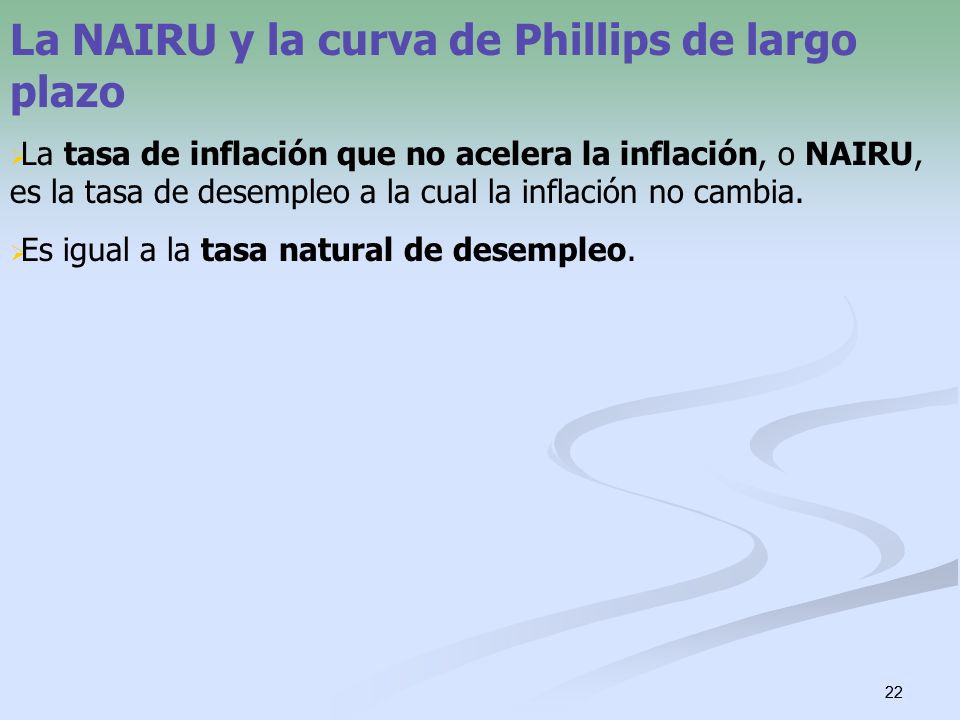 La NAIRU y la curva de Phillips de largo plazo