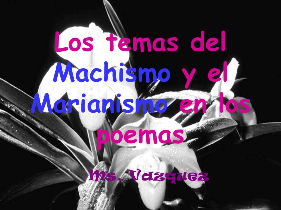 Los temas del Machismo y el Marianismo en los poemas