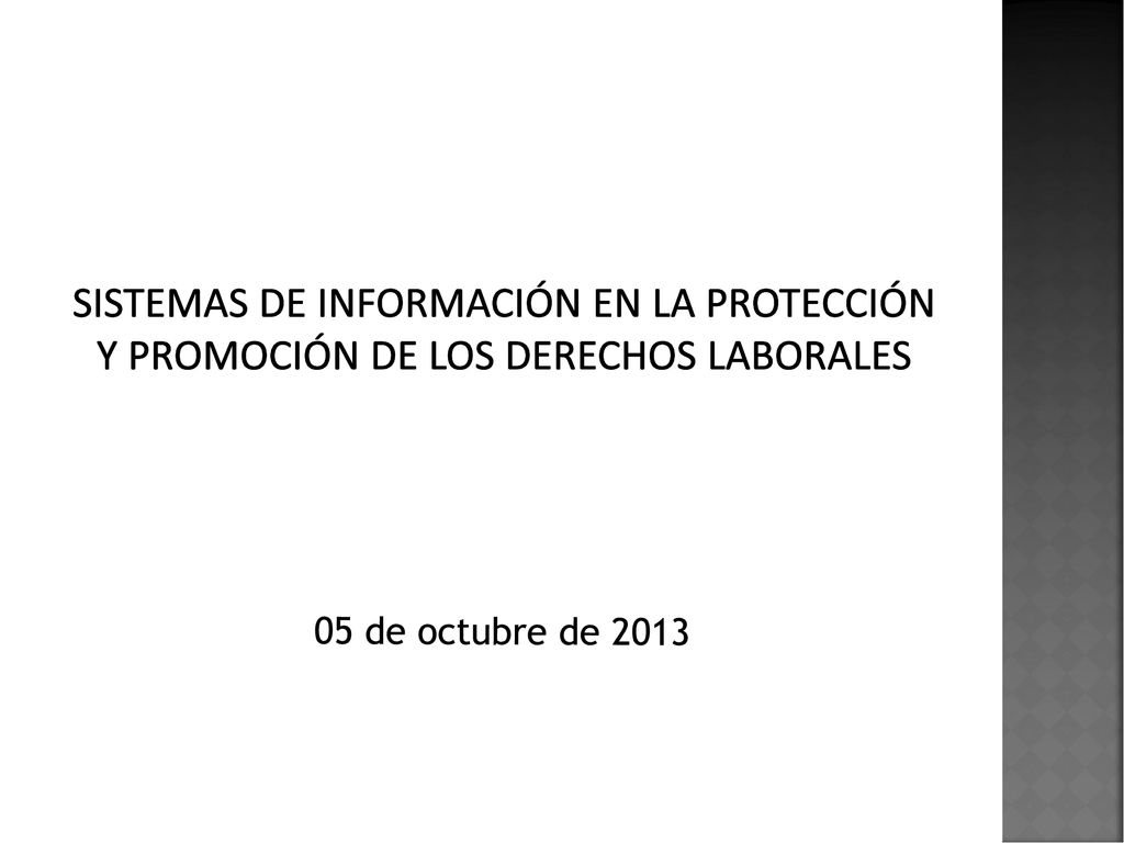 Sistemas de información en la protección y promoción de los derechos laborales