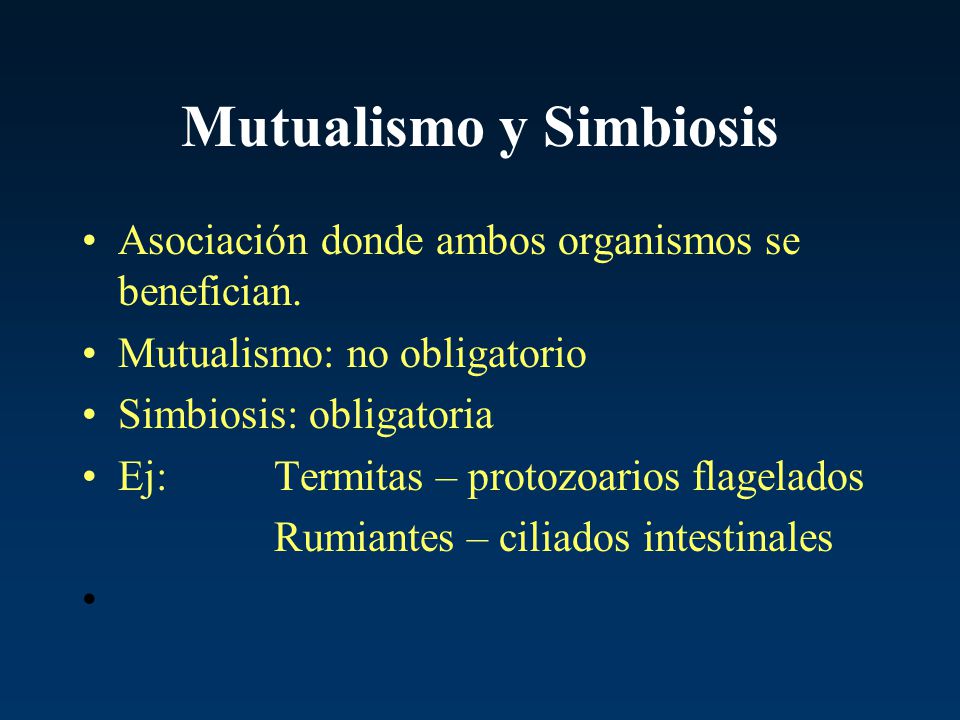 Mutualismo y Simbiosis