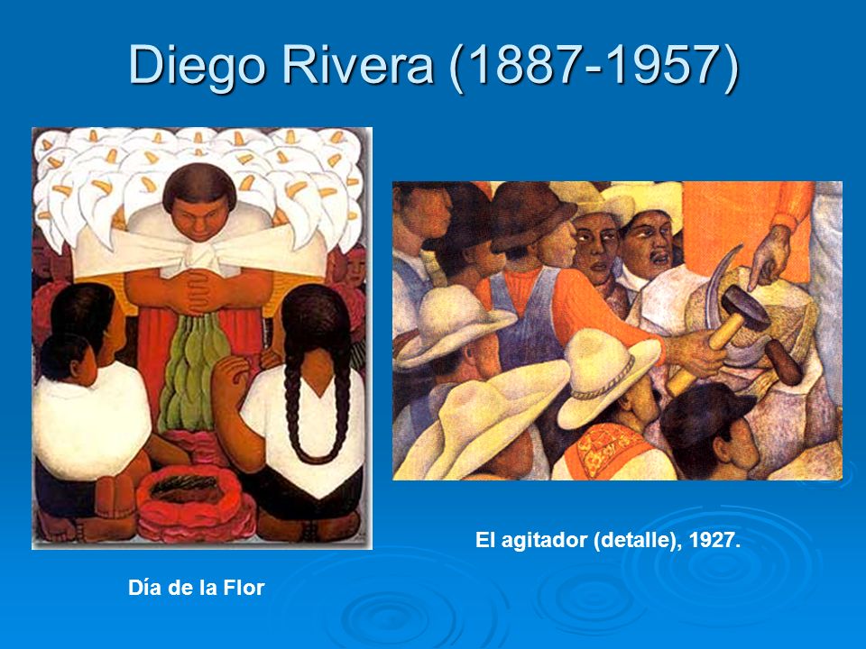 Diego Rivera ( ) El agitador (detalle), Día de la Flor