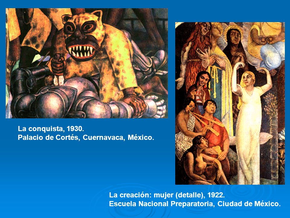 La conquista, Palacio de Cortés, Cuernavaca, México.