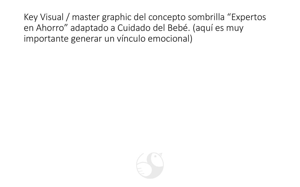 Key Visual / master graphic del concepto sombrilla Expertos en Ahorro adaptado a Cuidado del Bebé.