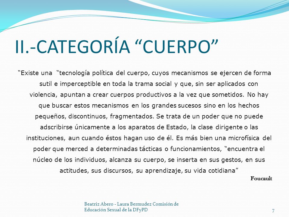 II.-CATEGORÍA CUERPO
