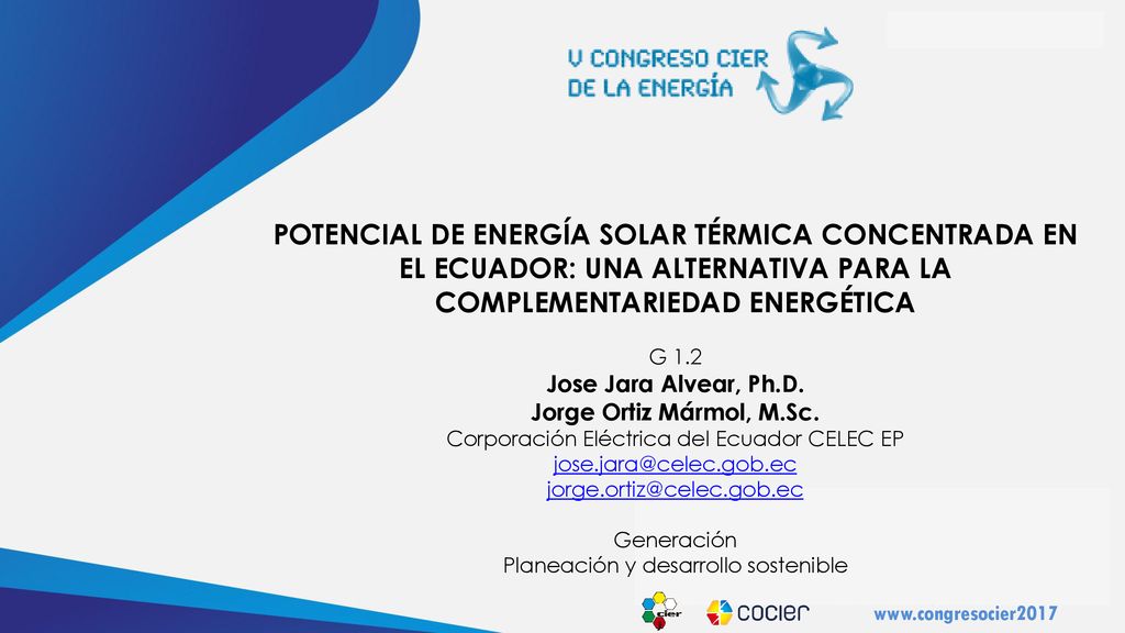 POTENCIAL DE ENERGÍA SOLAR TÉRMICA CONCENTRADA EN EL ECUADOR: UNA ALTERNATIVA PARA LA COMPLEMENTARIEDAD ENERGÉTICA