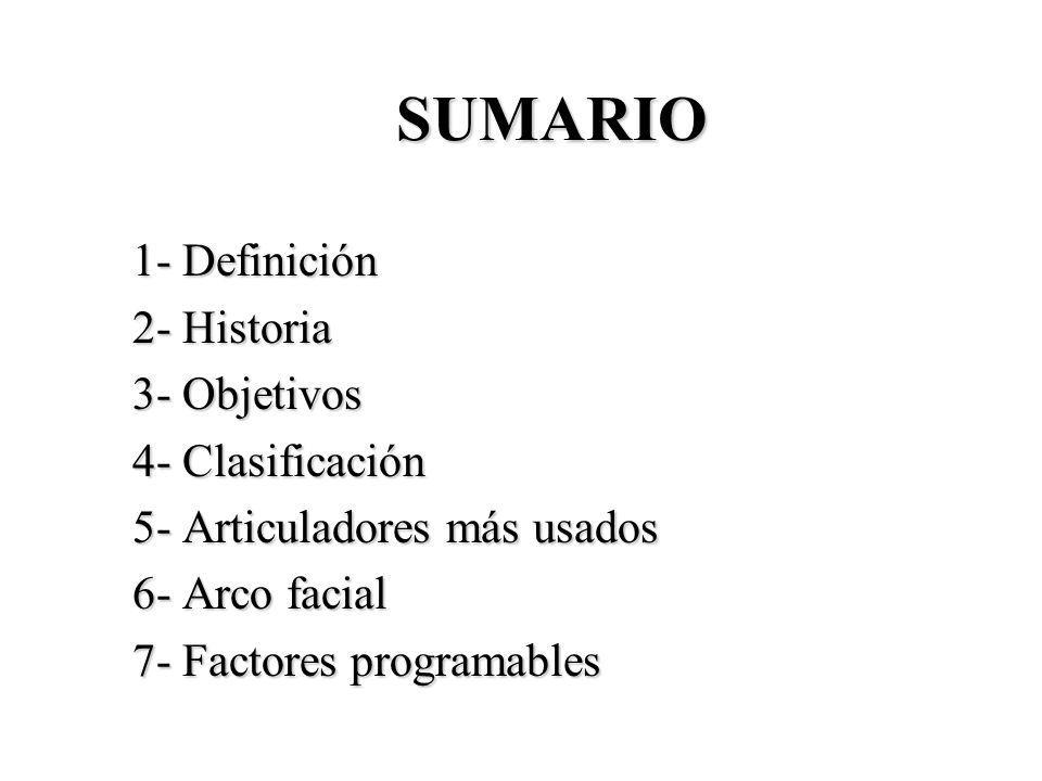 SUMARIO 1- Definición 2- Historia 3- Objetivos 4- Clasificación
