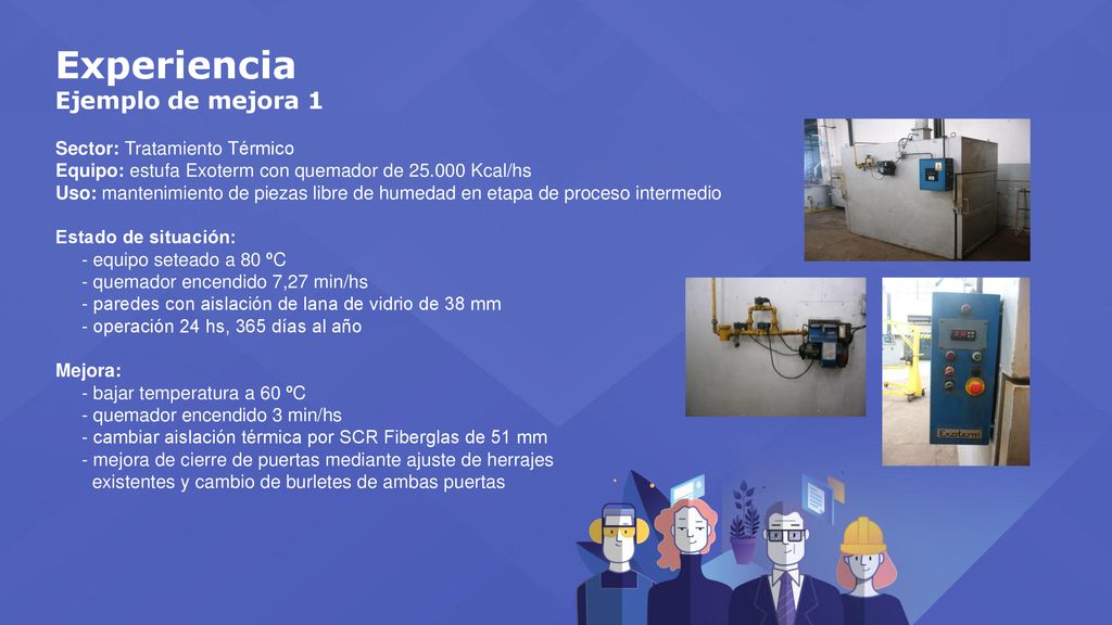 Experiencia Ejemplo de mejora 1 Sector: Tratamiento Térmico