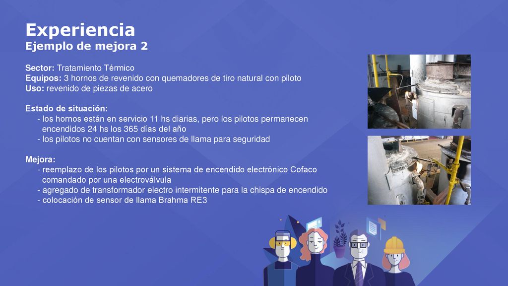 Experiencia Ejemplo de mejora 2 Sector: Tratamiento Térmico