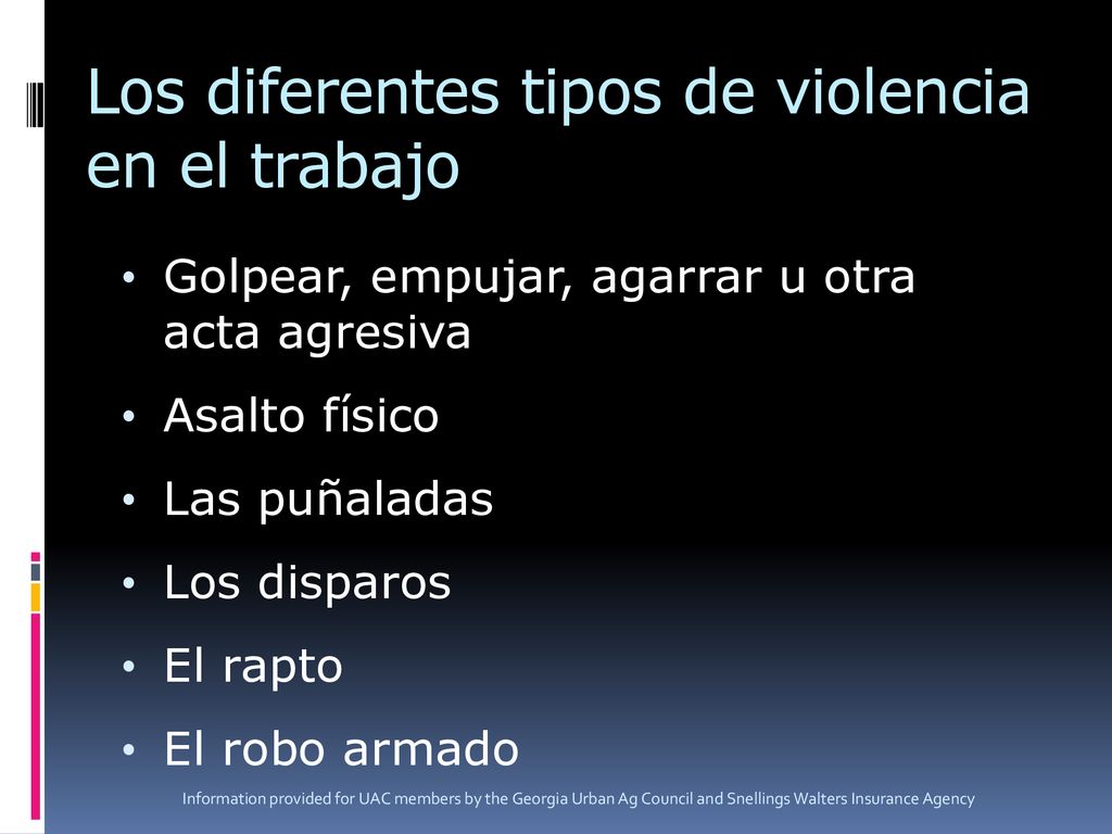 Los diferentes tipos de violencia en el trabajo