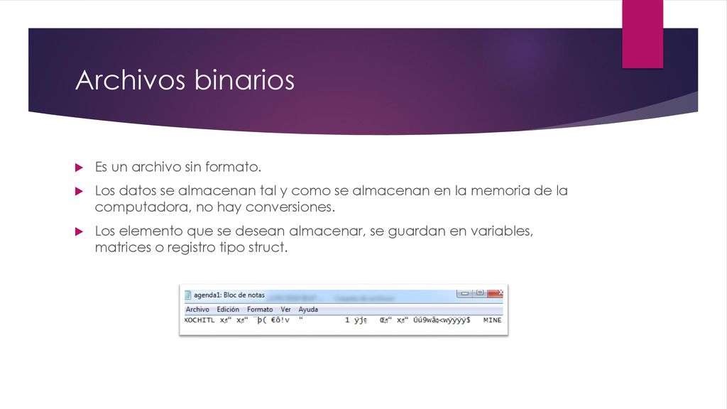 Archivos binarios en C++ - ppt descargar