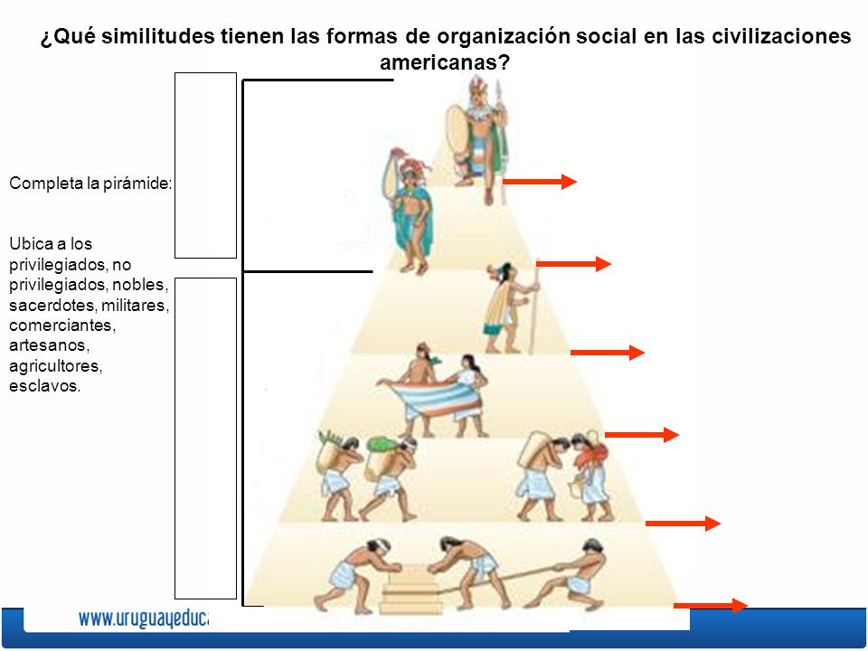¿Qué similitudes tienen las formas de organización social en las civilizaciones americanas