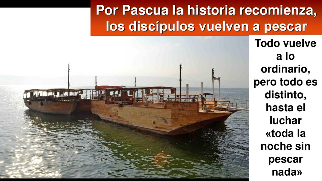 Por Pascua la historia recomienza, los discípulos vuelven a pescar