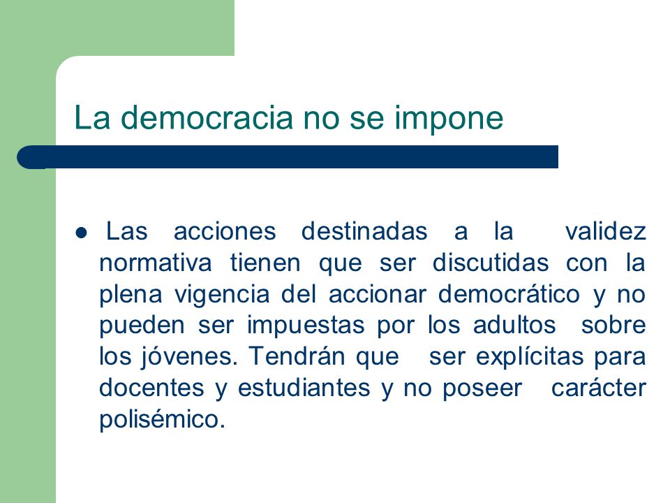 La democracia no se impone