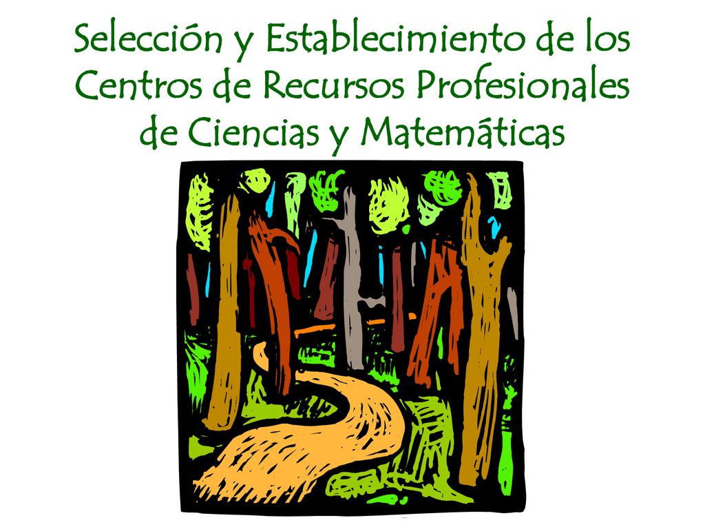 Selección y Establecimiento de los Centros de Recursos Profesionales de Ciencias y Matemáticas