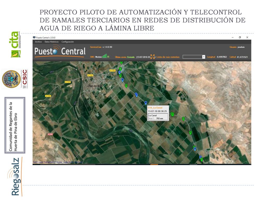 PROYECTO PILOTO DE AUTOMATIZACIÓN Y TELECONTROL DE RAMALES TERCIARIOS EN REDES DE DISTRIBUCIÓN DE AGUA DE RIEGO A LÁMINA LIBRE