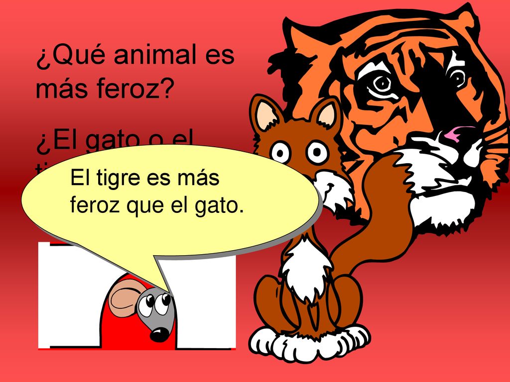 ¿Qué animal es más feroz ¿El gato o el tigre