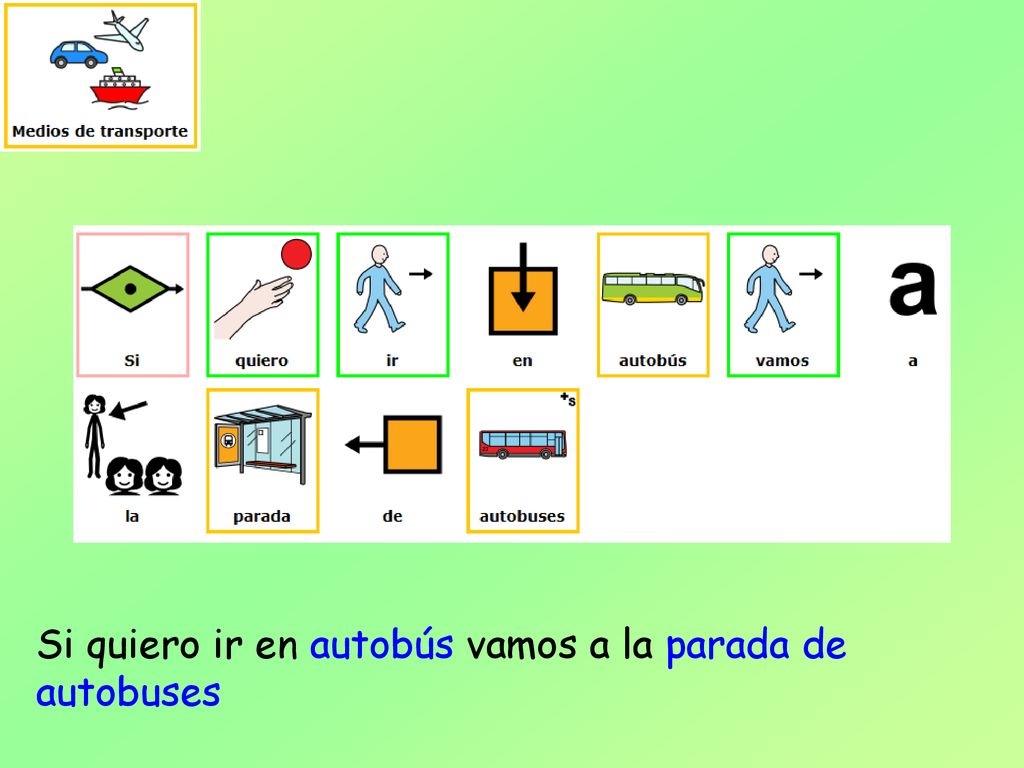 Si quiero ir en autobús vamos a la parada de autobuses