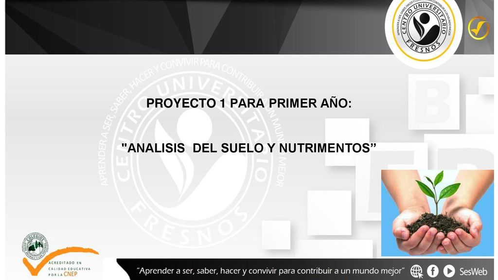 PROYECTO 1 PARA PRIMER AÑO: ANALISIS DEL SUELO Y NUTRIMENTOS