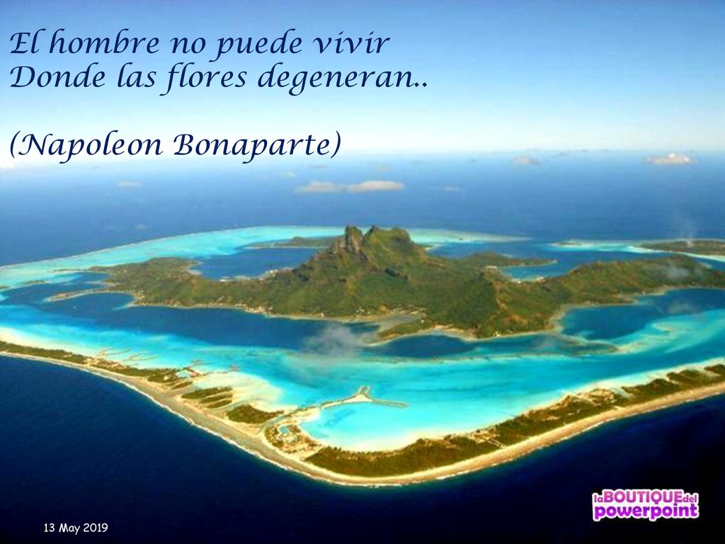 El hombre no puede vivir Donde las flores degeneran..