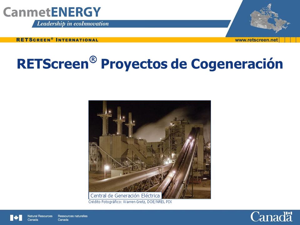 RETScreen® Proyectos de Cogeneración