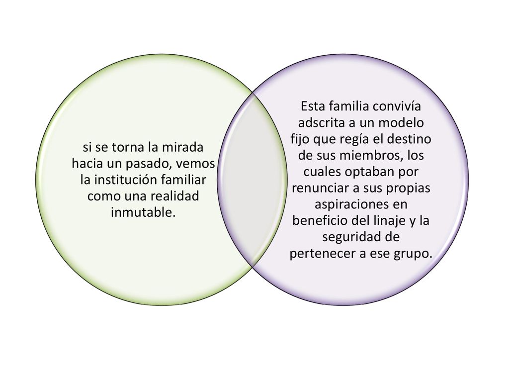 si se torna la mirada hacia un pasado, vemos la institución familiar como una realidad inmutable.
