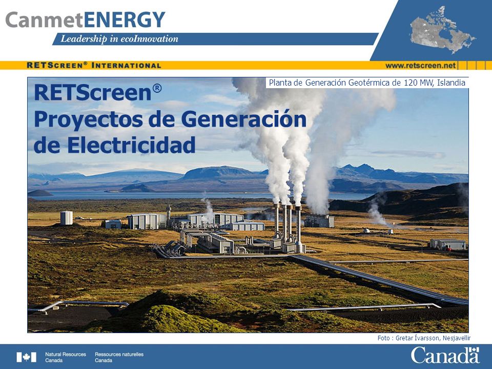RETScreen® Proyectos de Generación de Electricidad