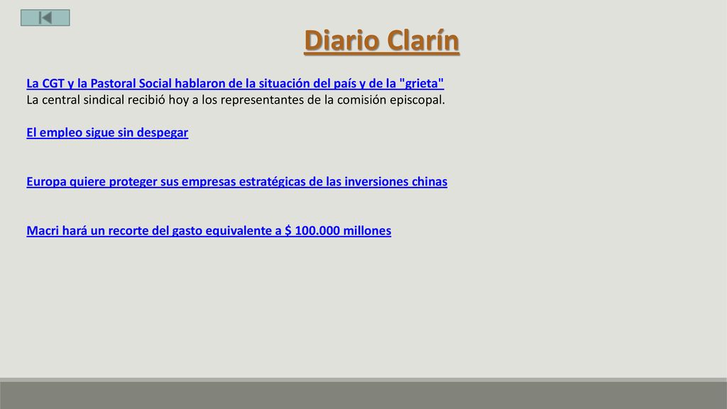 Diario Clarín La CGT y la Pastoral Social hablaron de la situación del país y de la grieta