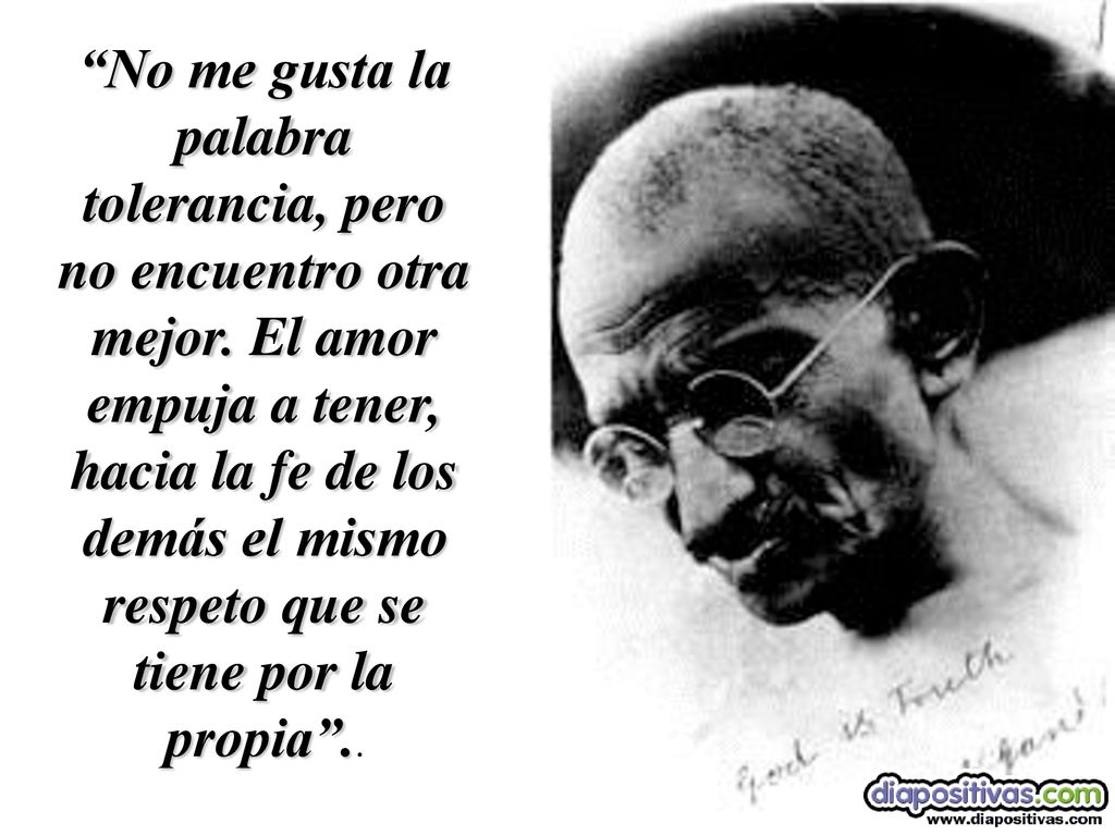 No me gusta la palabra tolerancia, pero no encuentro otra mejor