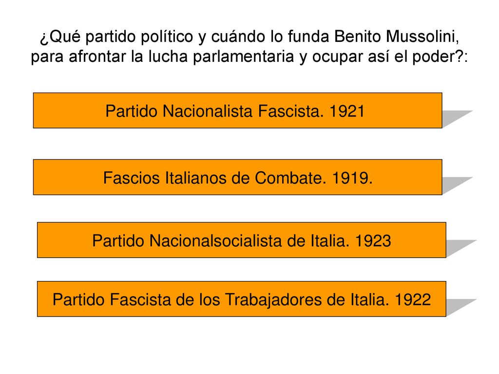 Partido Nacionalista Fascista. 1921