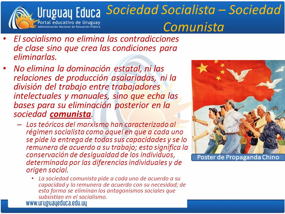 Sociedad Socialista – Sociedad Comunista