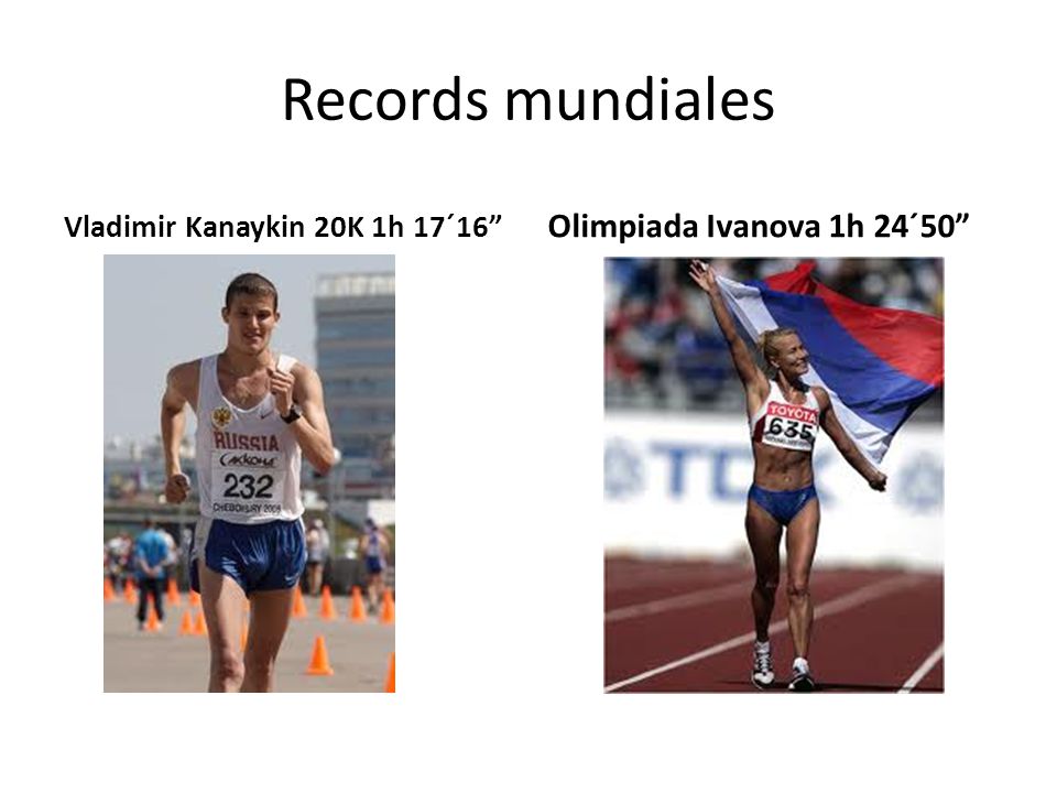 Records mundiales Olimpiada Ivanova 1h 24´50
