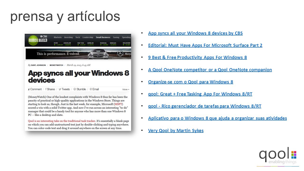 prensa y artículos App syncs all your Windows 8 devices by CBS