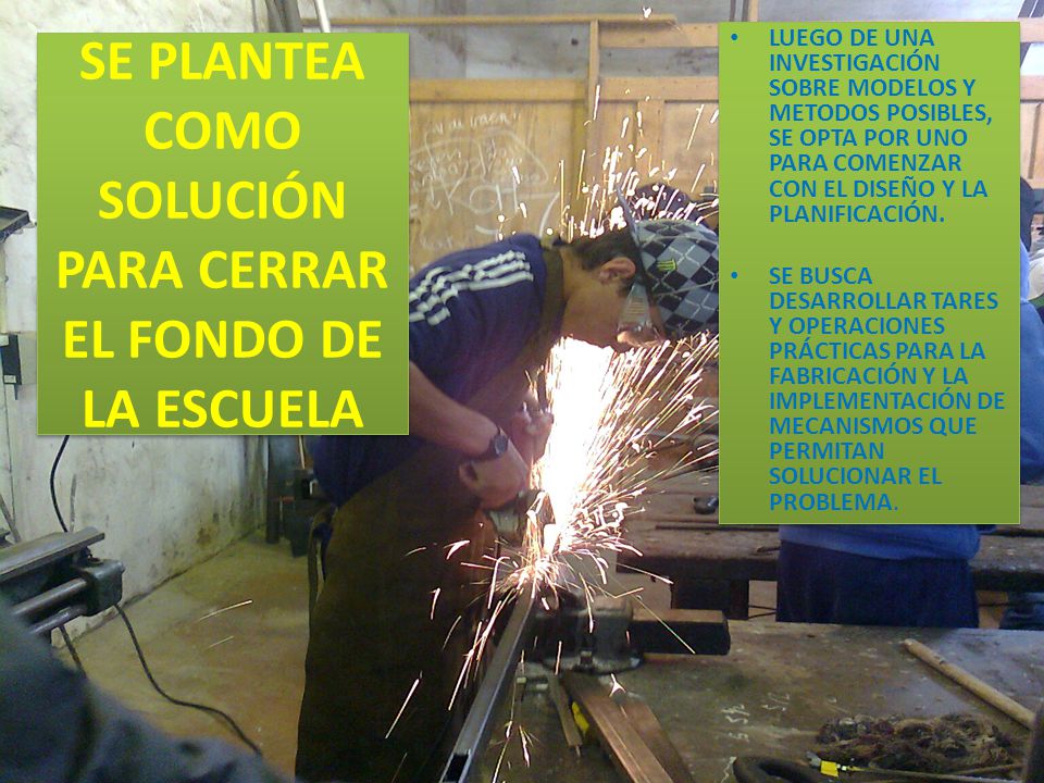 SE PLANTEA COMO SOLUCIÓN PARA CERRAR EL FONDO DE LA ESCUELA
