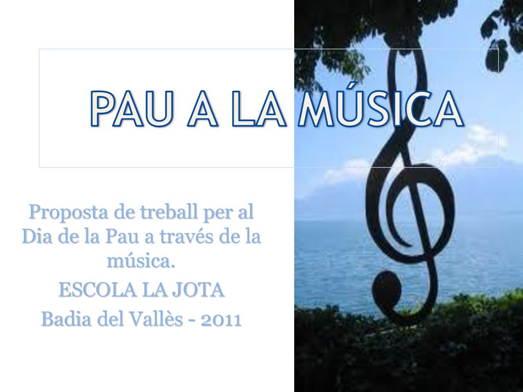 Proposta de treball per al Dia de la Pau a través de la música.
