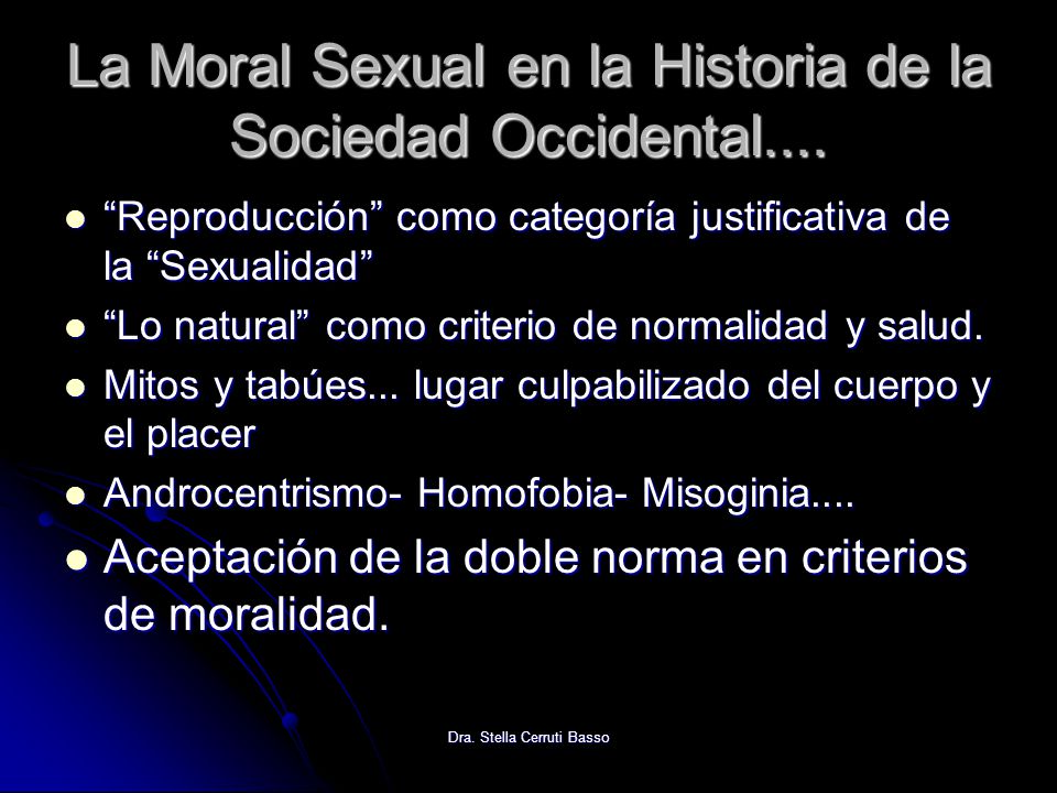 La Moral Sexual en la Historia de la Sociedad Occidental....