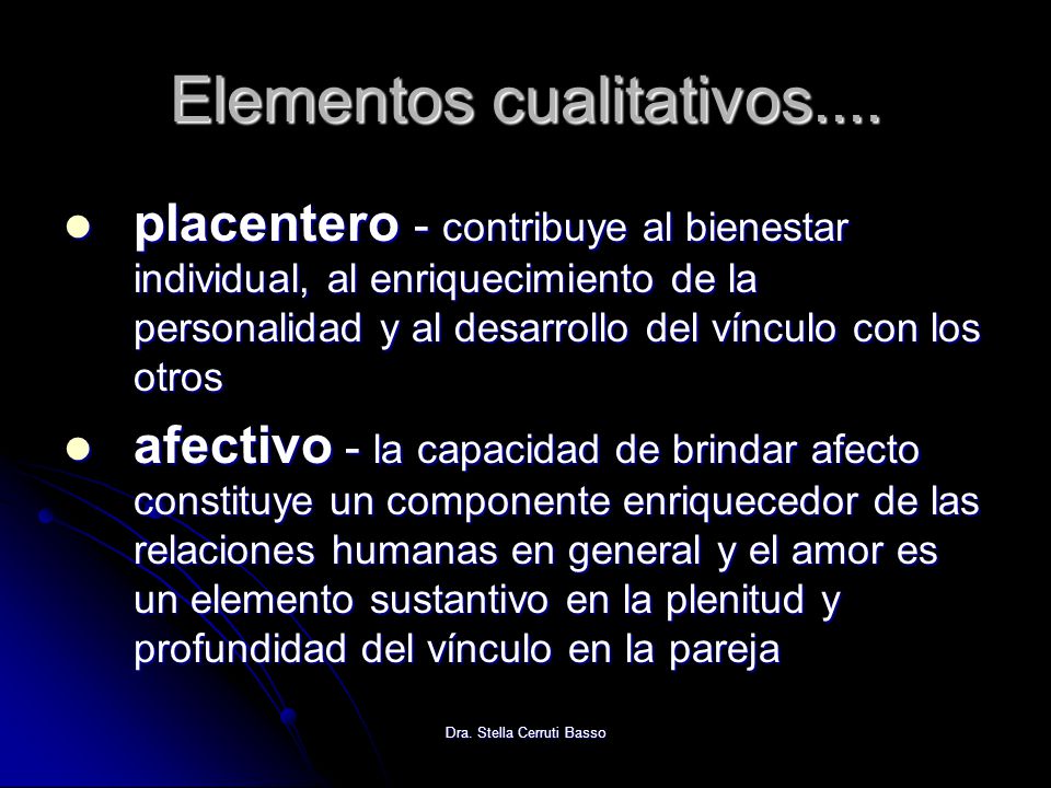 Elementos cualitativos....